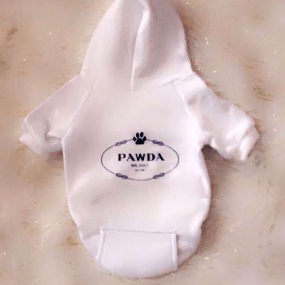 PAWDA Dog Pup Pet Designer Inspired Hoodie 4 Leg Warm Winter/Fall Jacket/Coat L